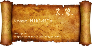 Krasz Miklós névjegykártya