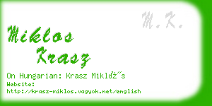 miklos krasz business card